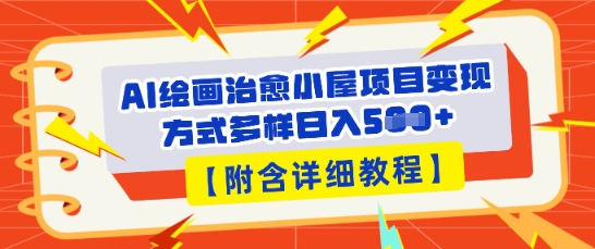 AI绘画治愈小屋项目，变现方式多样，小白也能操作(附详细教程)-華夏云创