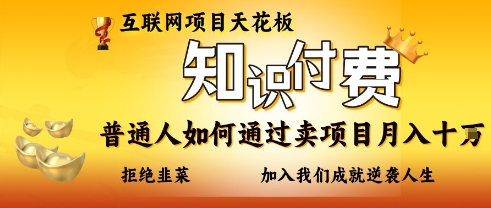 互联网项目天花板，知付付费项目，普通人如何通过卖项目月入十个，拒绝韭菜【揭秘】-華夏云创